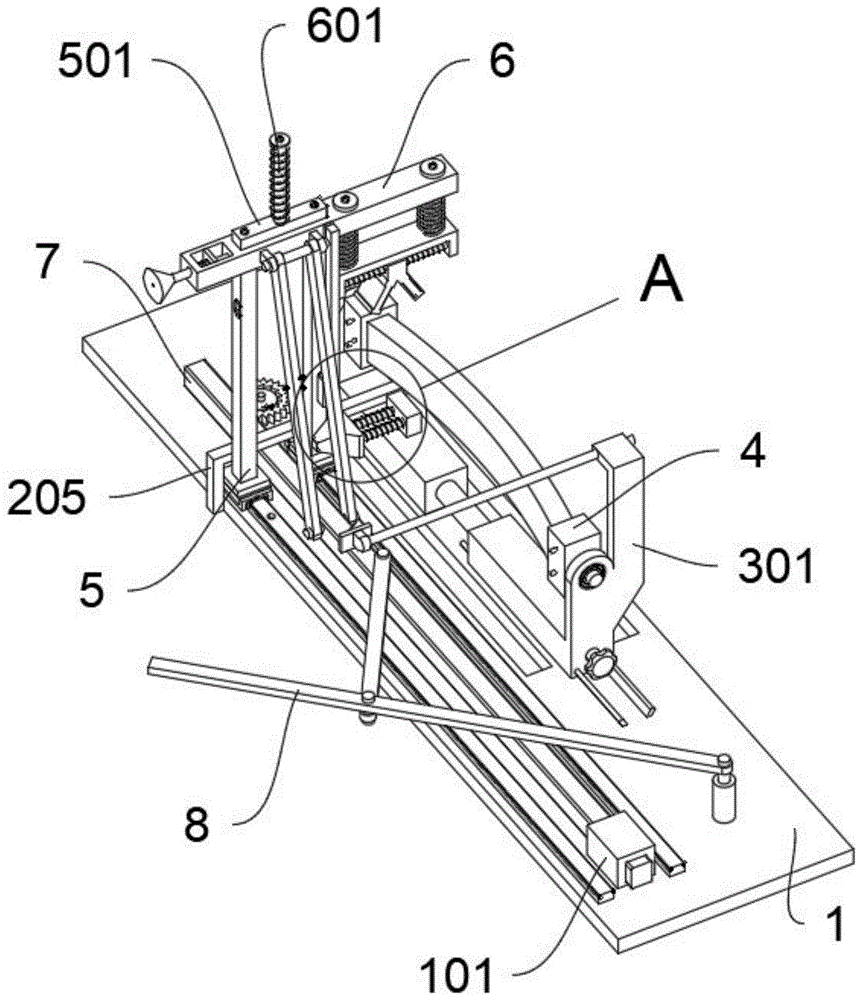 一种弧边椅子腿支撑杆打磨装置的制作方法