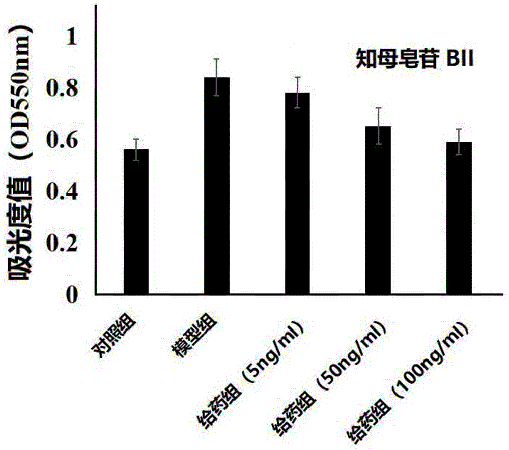 一种知母皂苷BII、AIII、AI或BIII在制备抗肺纤维化药物方面的应用的制作方法