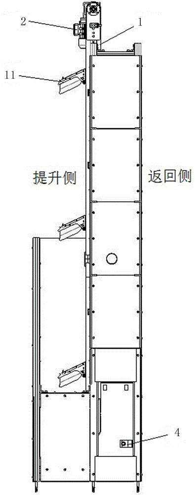 一种输送系统提升机的制作方法