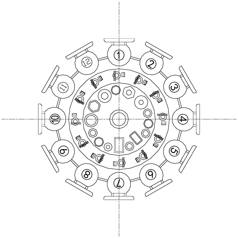 一种聚餐圆桌的座椅排列结构的制作方法