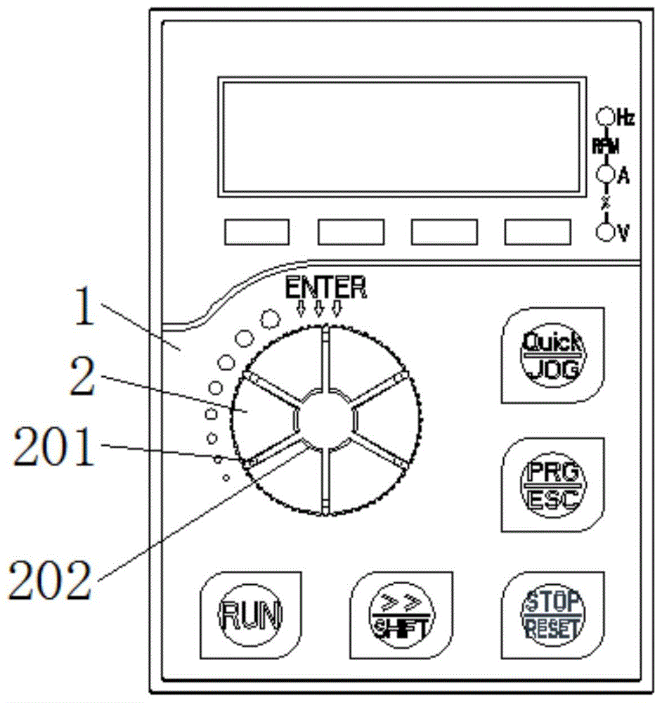 一种变频器的操作键盘旋钮的制作方法