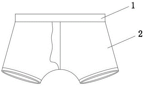 无痕一片式剪裁男士内裤的制作方法