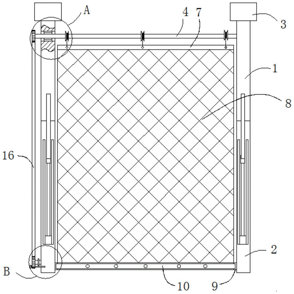 一种调节简便的建筑施工安全防护装置的制作方法