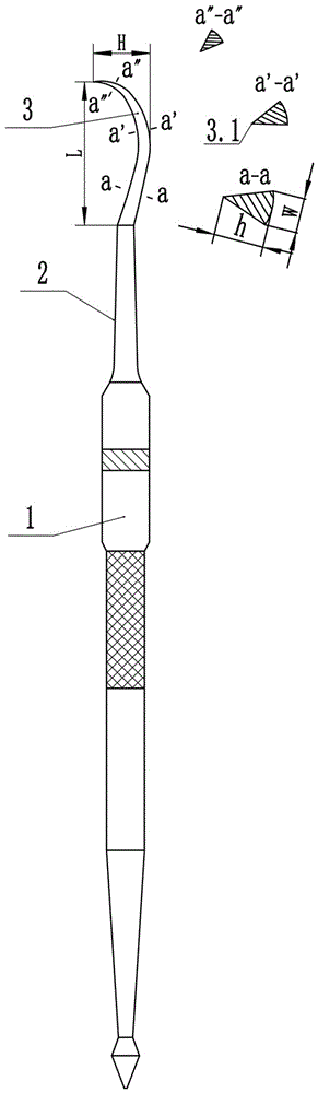 一种中医钩活术技术刃钩针的制作方法