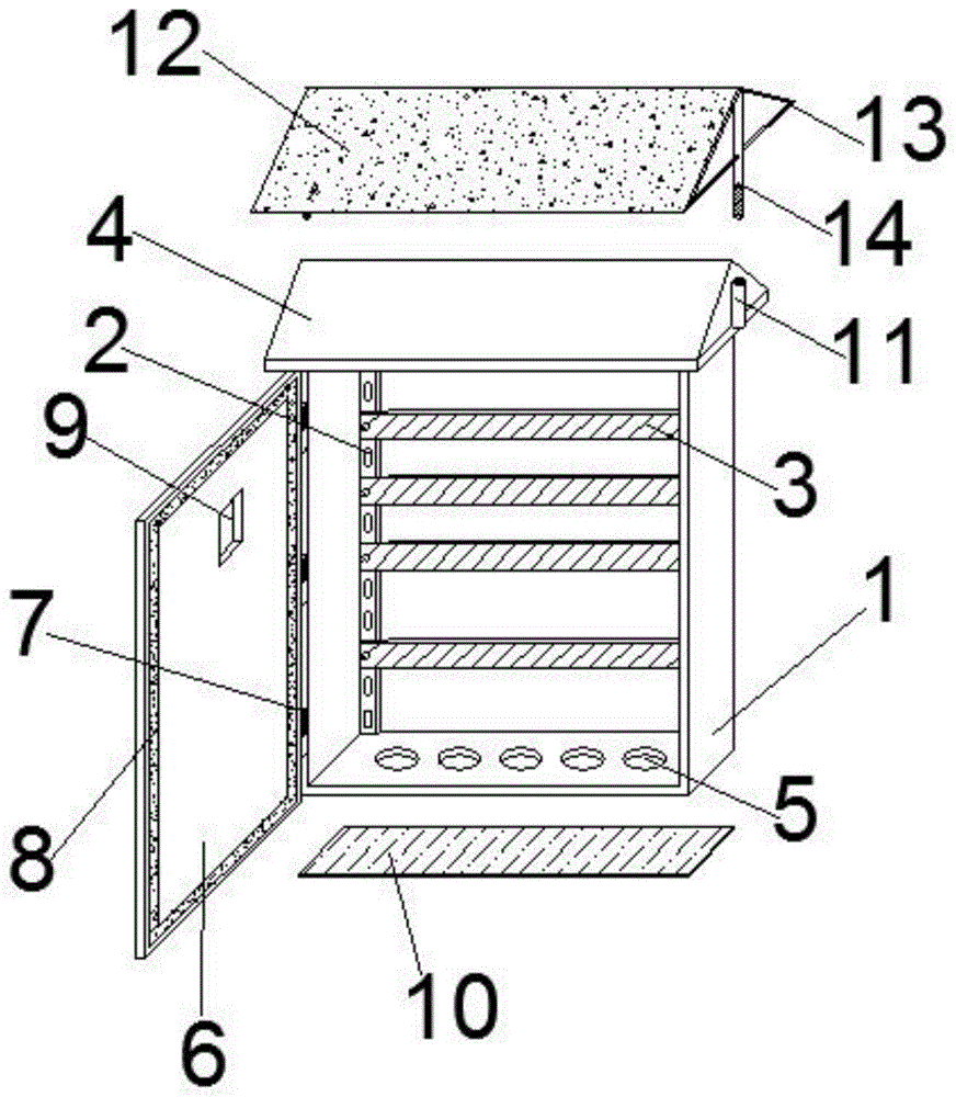 装配有可拆卸雨棚的配电开关柜的制作方法