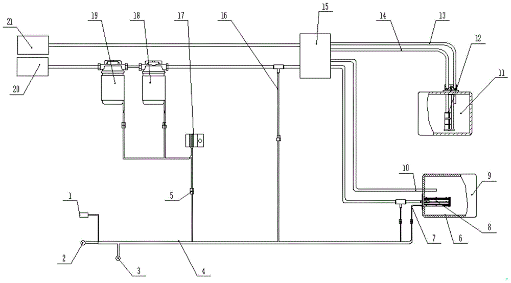 一种矿山车燃油加热及自动油路转换系统的制作方法