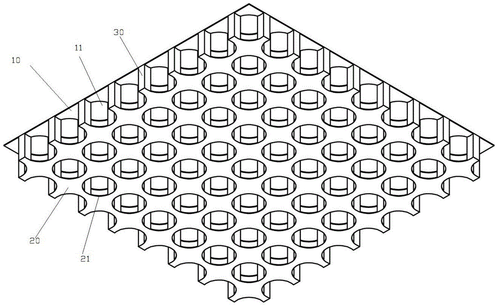 注塑型下渗水异形板的制作方法