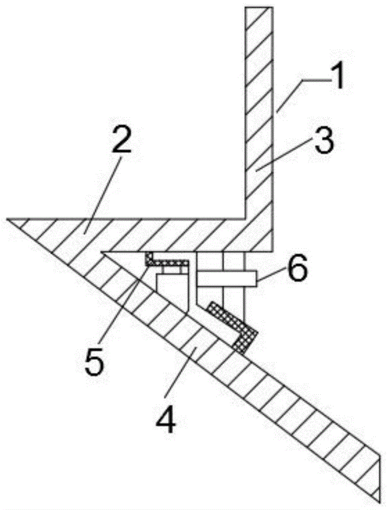 一种墙体防水层施工用八字角模板结构的制作方法