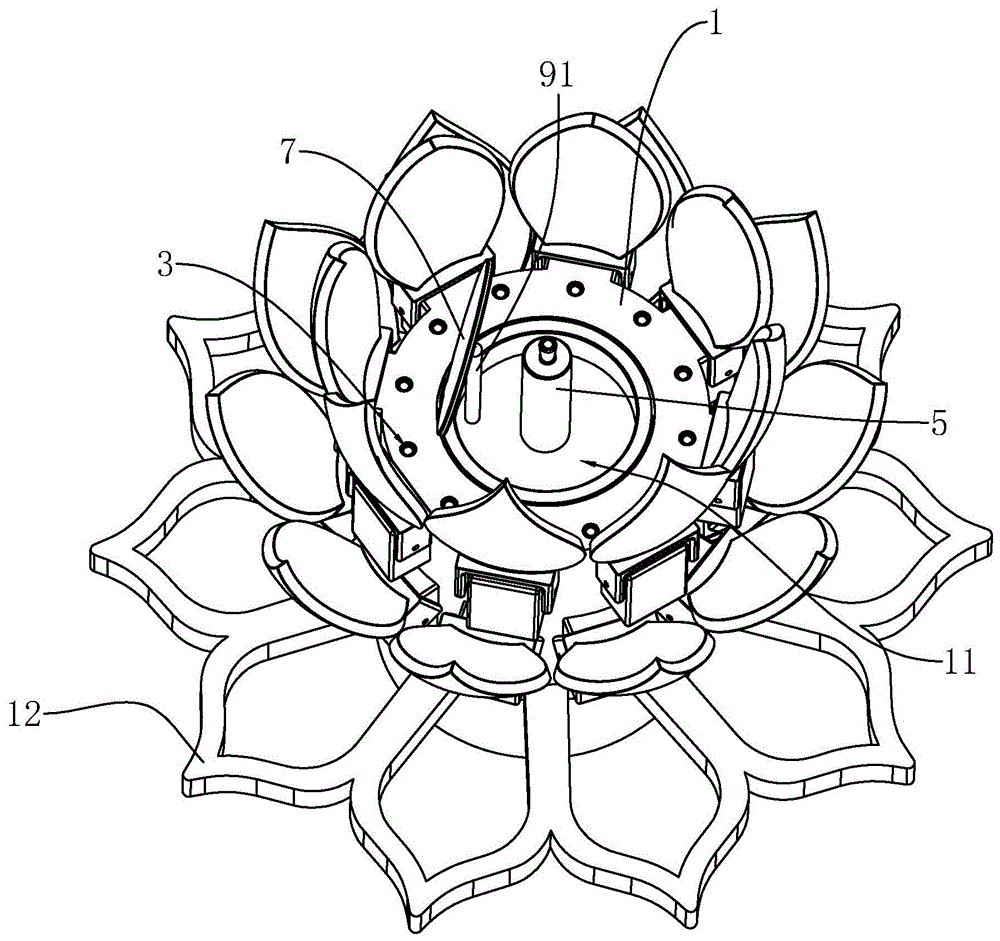 一种仿生莲花喷泉的制作方法