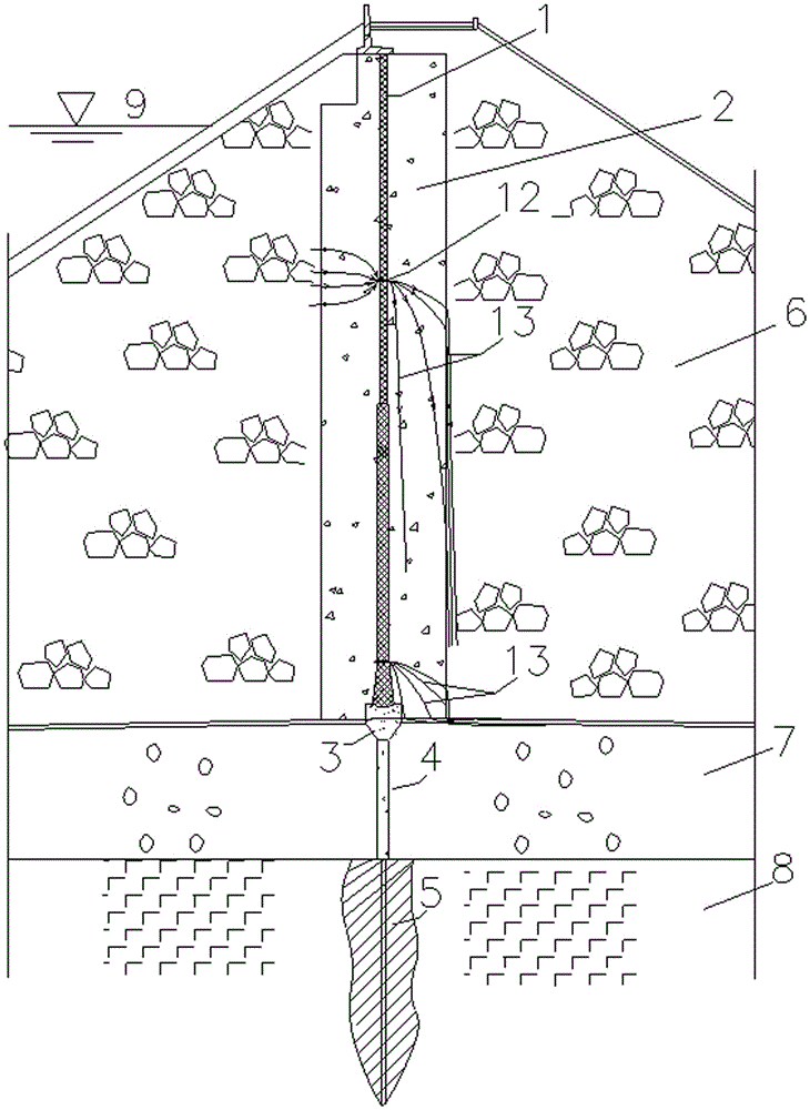 心墙坝渗漏监测装置的制作方法