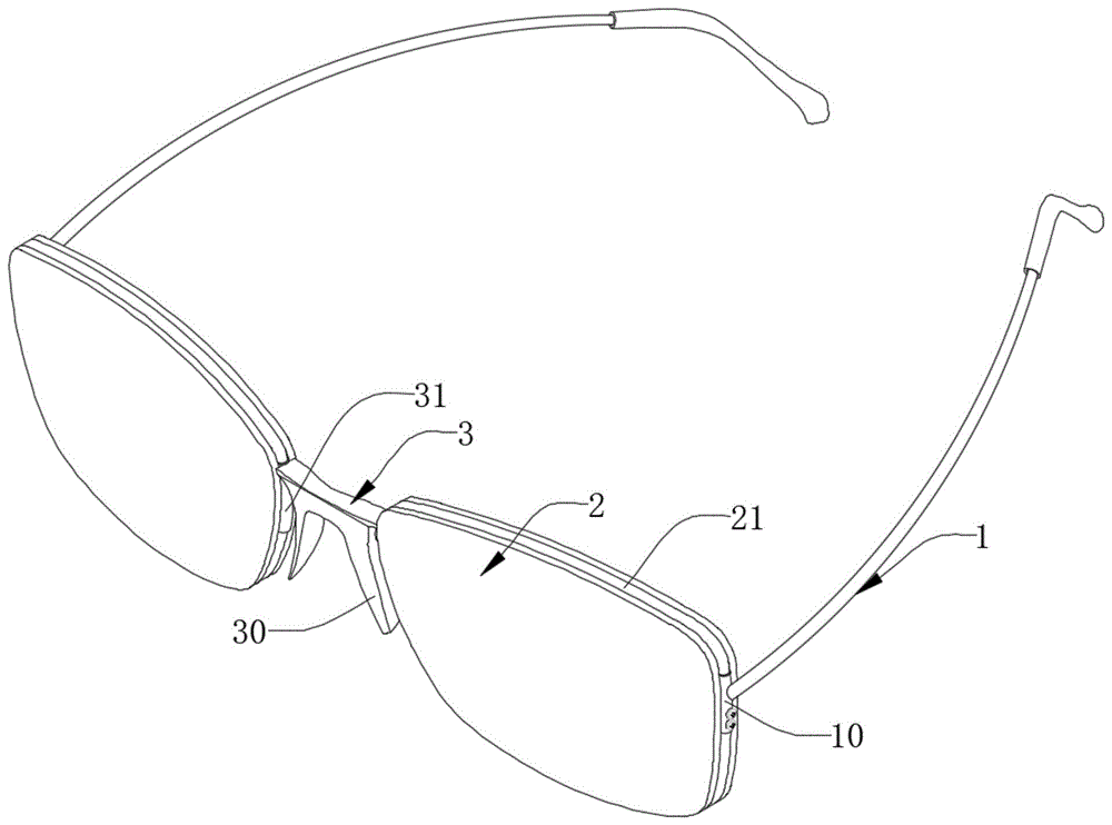 一种带有脚丝绑定结构的眼镜架的制作方法