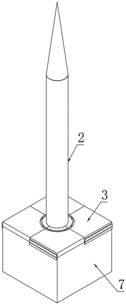 背景技术:避雷针,又名防雷针,接闪杆,是用来保护建筑物,高大树木等