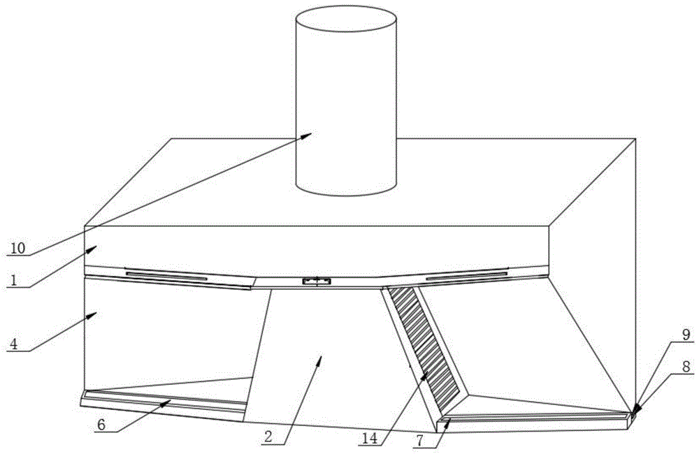 一种三段式油杯结构的抽油烟机的制作方法
