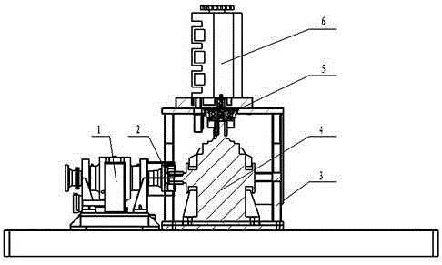 柴油机试验竖直布置动力输出机构的制作方法