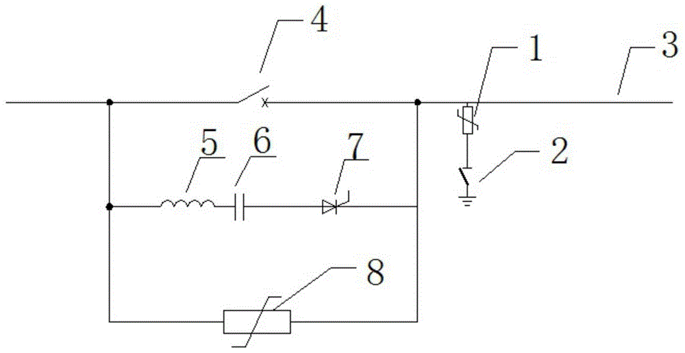 一种直流断路器限制对地的过电压装置的制作方法