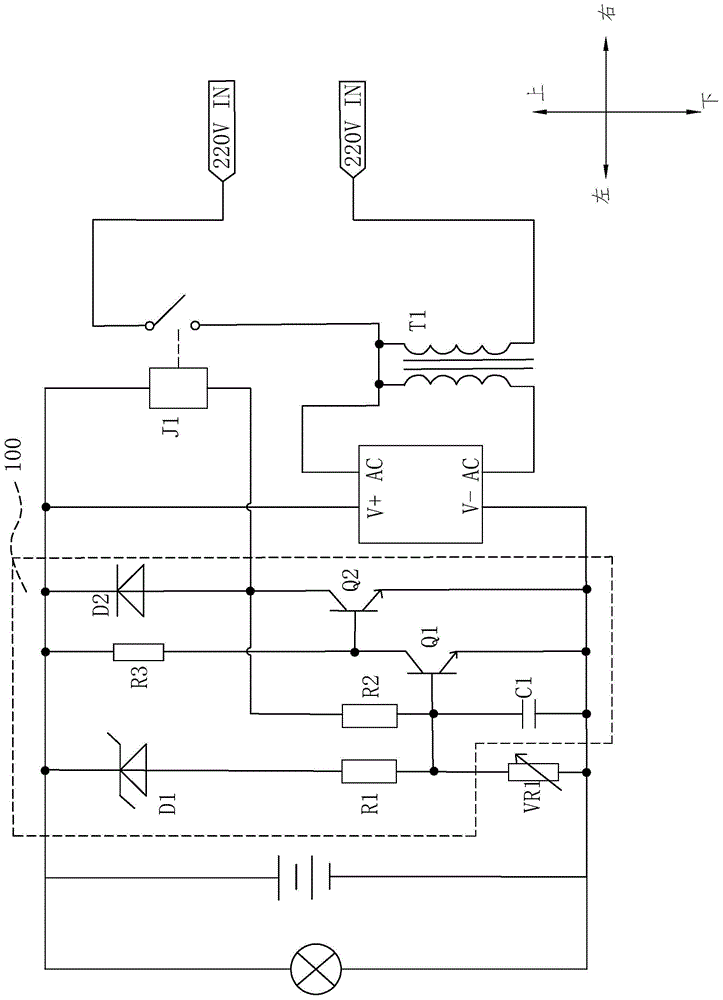 一种自动充电的灯具控制电路的制作方法