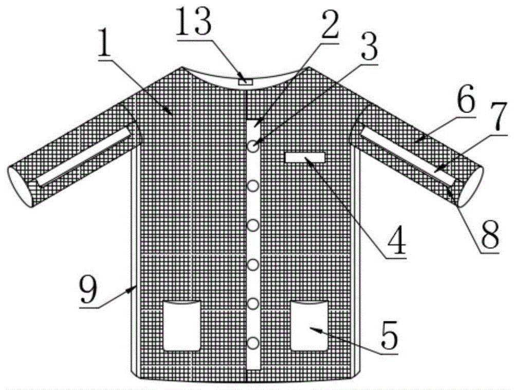 一种手术用病员服的制作方法