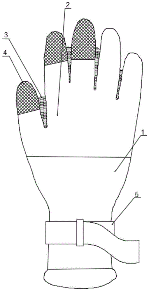 一种防滑防划伤潜水专用手套的制作方法