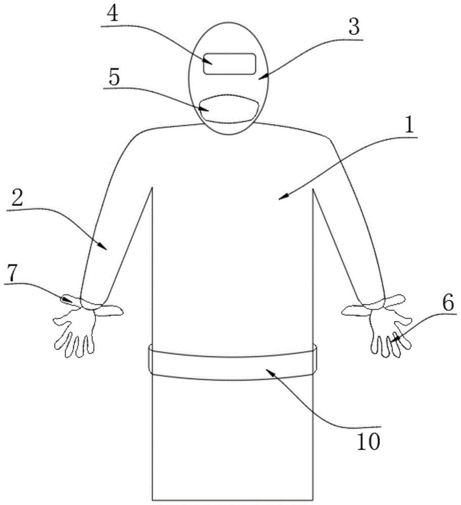 一种改进型传染病护理用防护服的制作方法