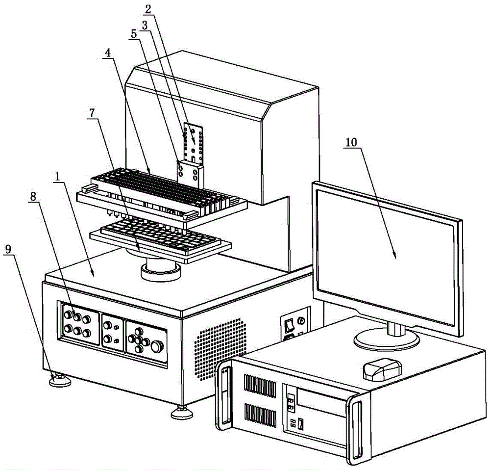 一种键盘按键多头CR测试机的制作方法