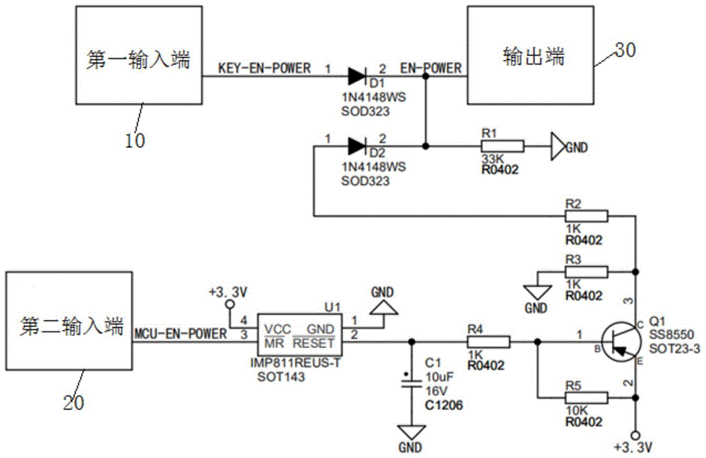 一种节省PCB面积的自动续电装置的制作方法