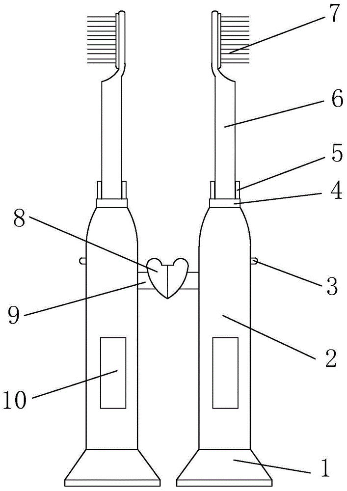 一种情侣牙刷套件的制作方法