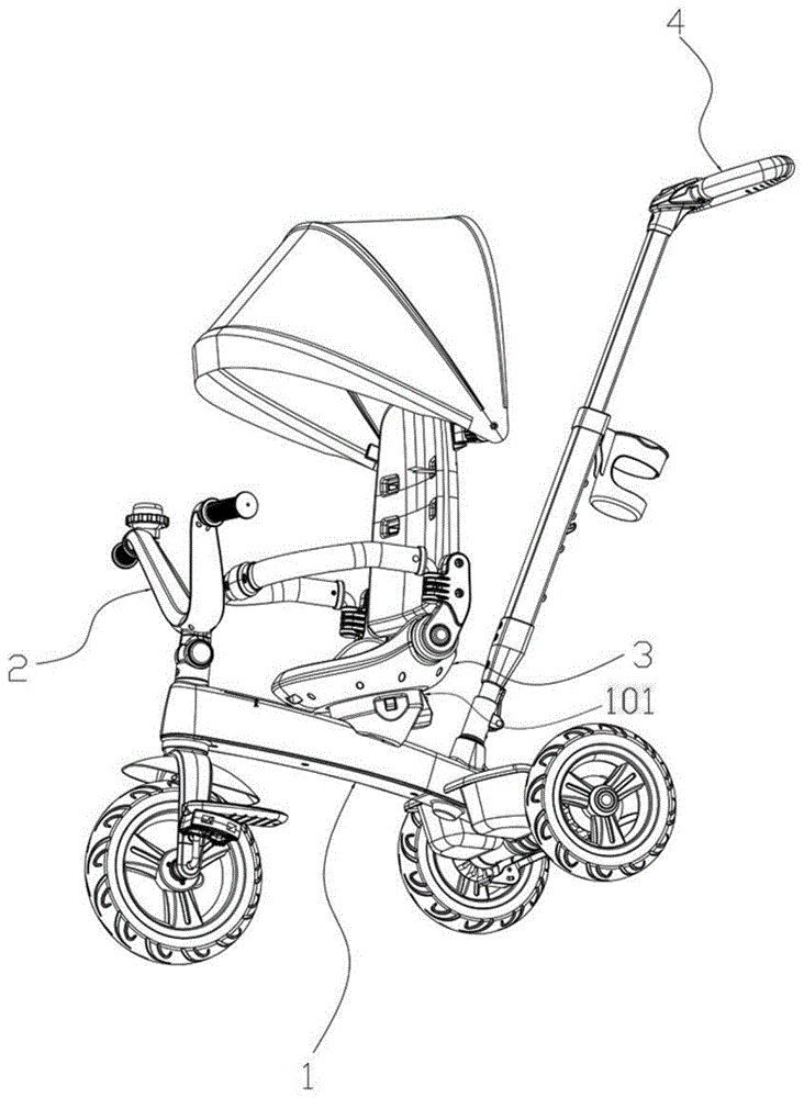 一种童车用的座椅快速拆装结构的制作方法