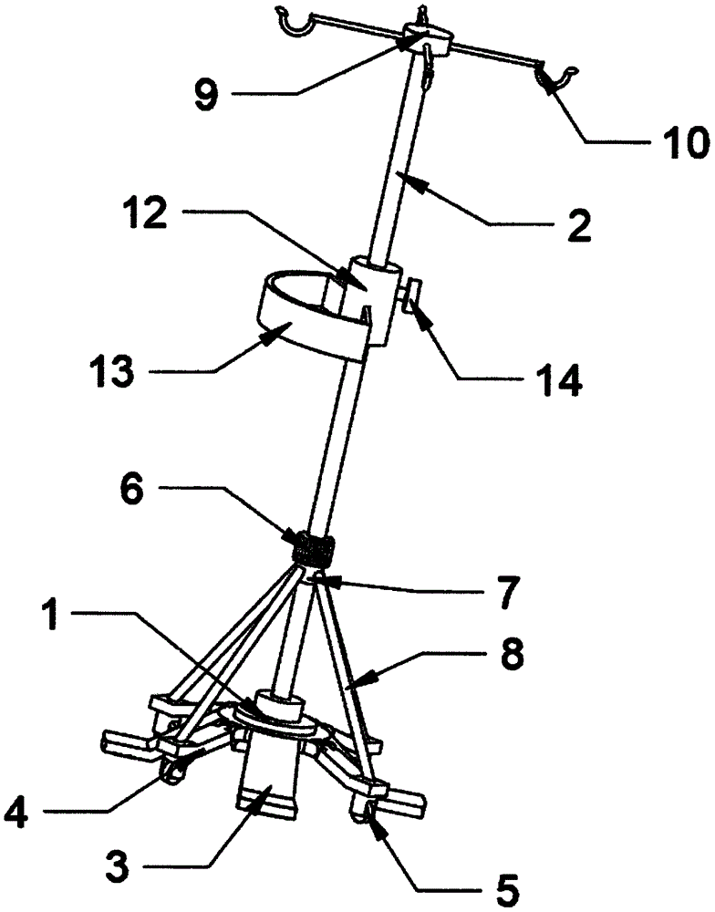 一种医院ICU病房用输液架的制作方法