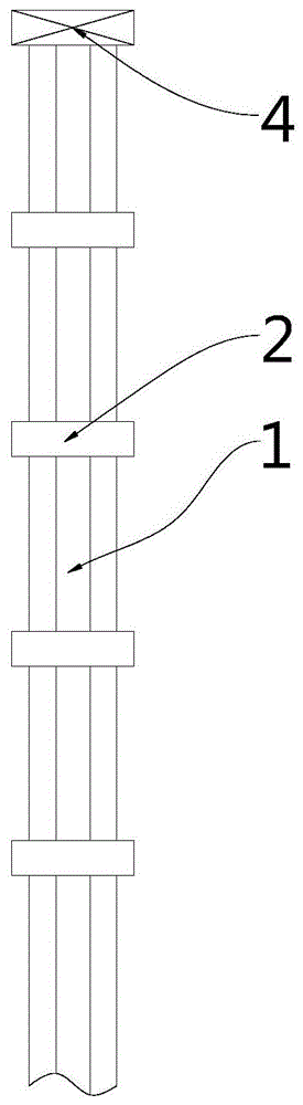一种呈正三角形分布的三灯杆连接结构的制作方法