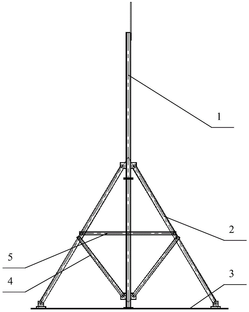 钢-混组合一体化楼面塔桅的制作方法