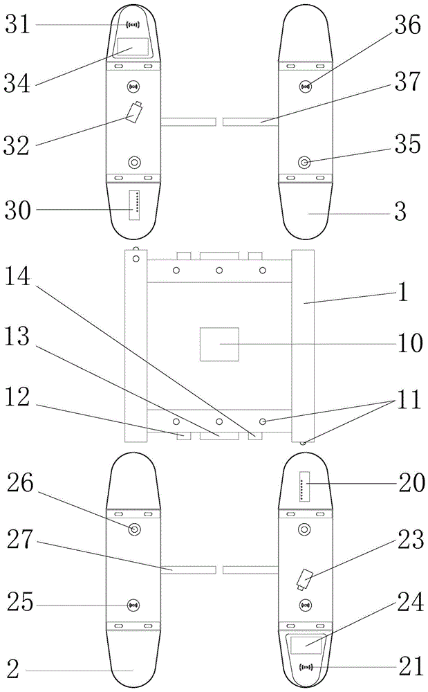 高精准红外线多点感应温度检测安检门的制作方法