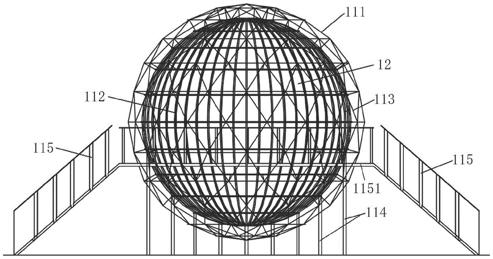 720度球幕结构的制作方法