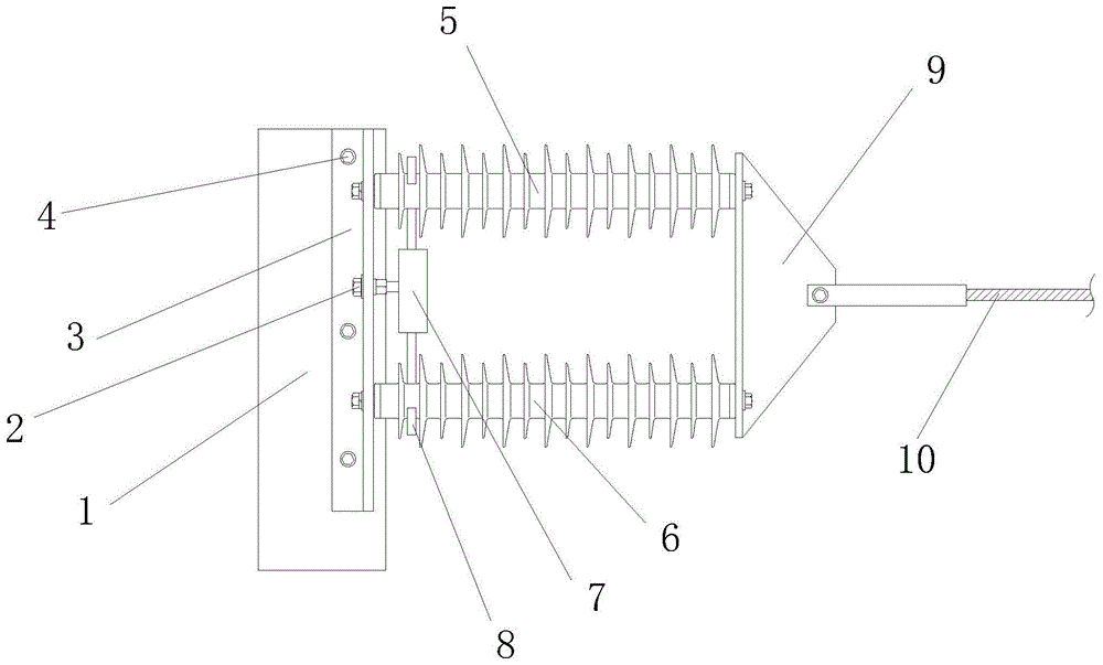 一种垂直双挂点双联的耐张绝缘子串挂设装置的制作方法