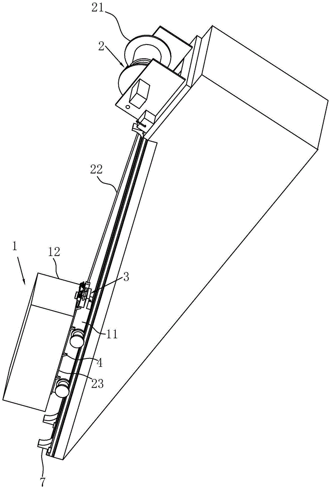 斜坡钢轨物料运输装置的制作方法