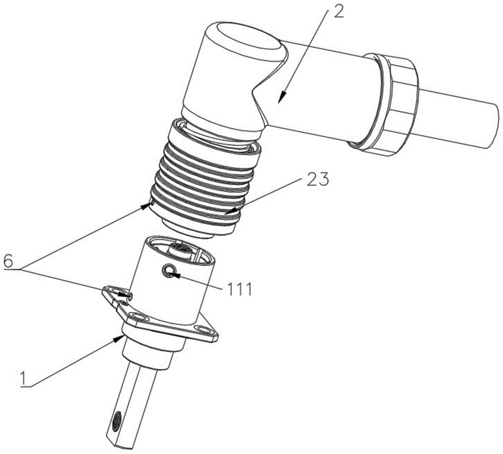 一种单芯滚珠卡扣式带屏蔽的弯头金属连接器的制作方法