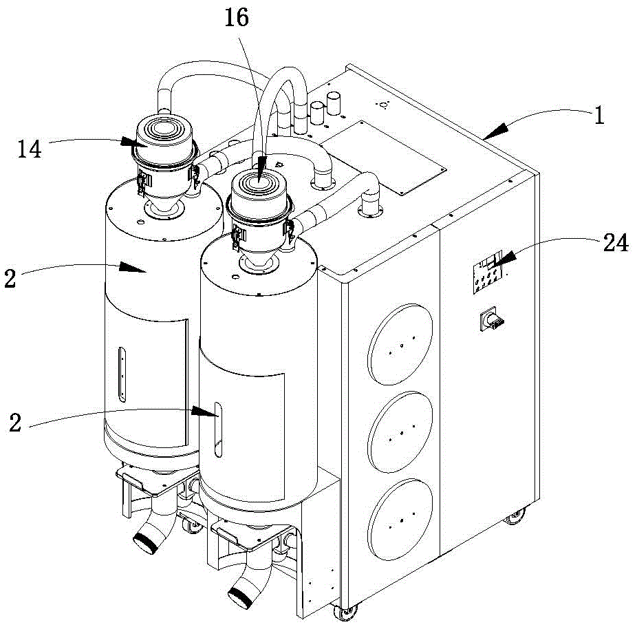 双桶式除湿干燥送料一体机的制作方法