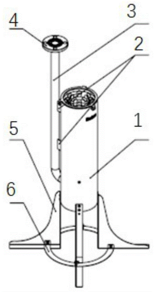 旋流曝气器安装支架的制作方法