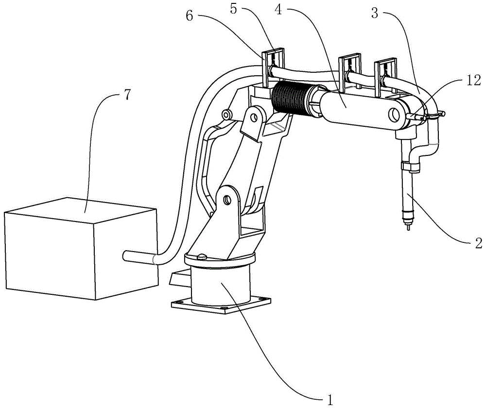 一种焊接机器人的焊枪线悬挂装置的制作方法