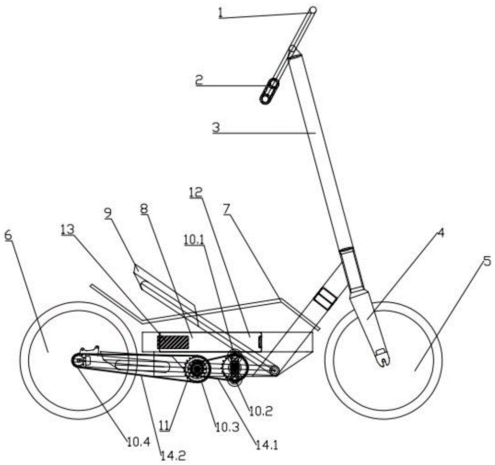 一种可从侧面快速取放电池的电动助力踏板车的制作方法