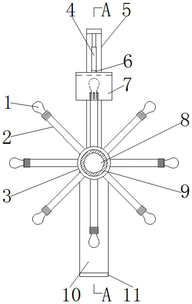 一种LED灯具展示架的制作方法