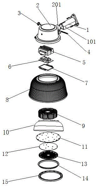 一种圆形汞灯结构的制作方法