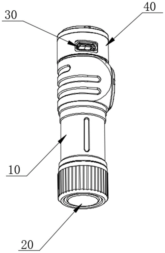 一种接口可隐藏的手电筒的制作方法