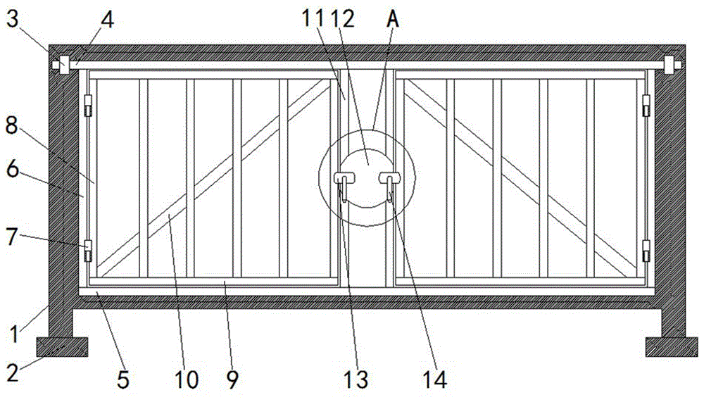 一种皮带大架门式护栏的制作方法