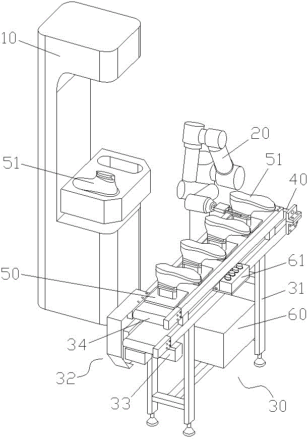 一种协作机器人自动取放鞋楦压底装置的制作方法
