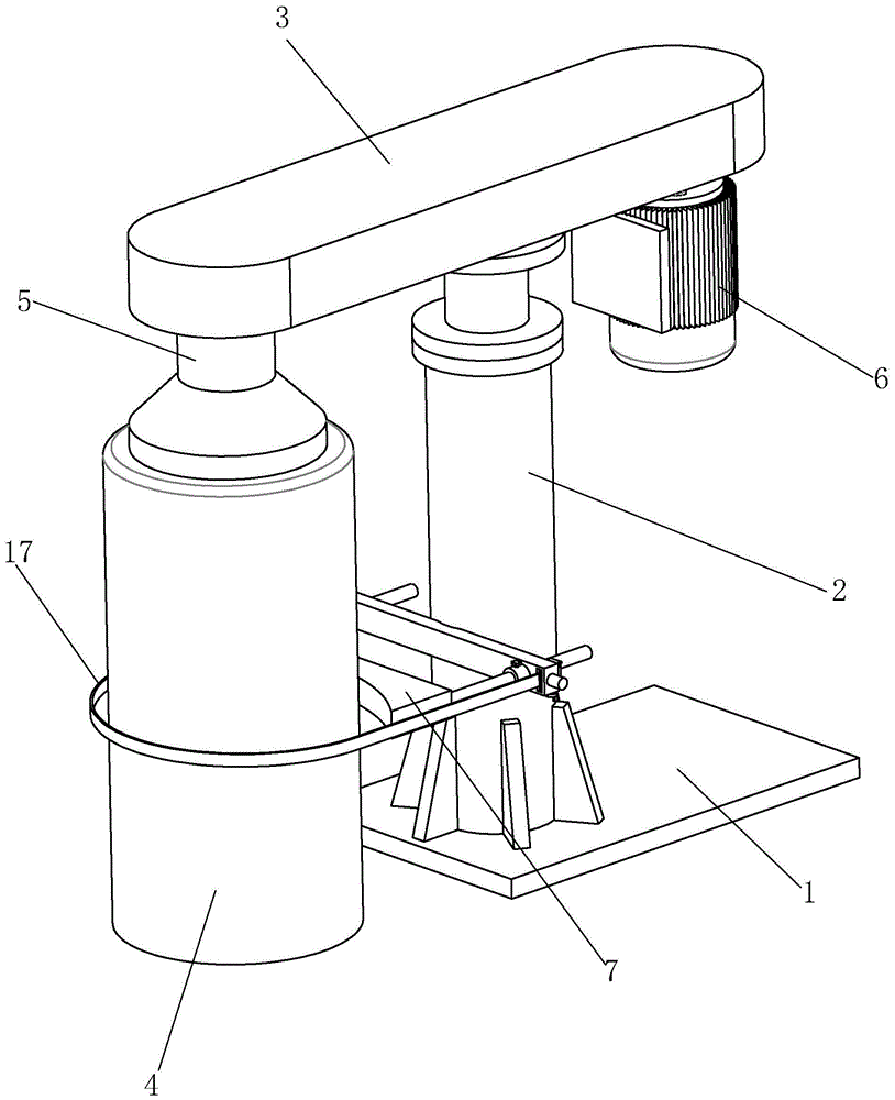 一种胶粘剂真空搅拌机的搅拌筒稳定装置的制作方法