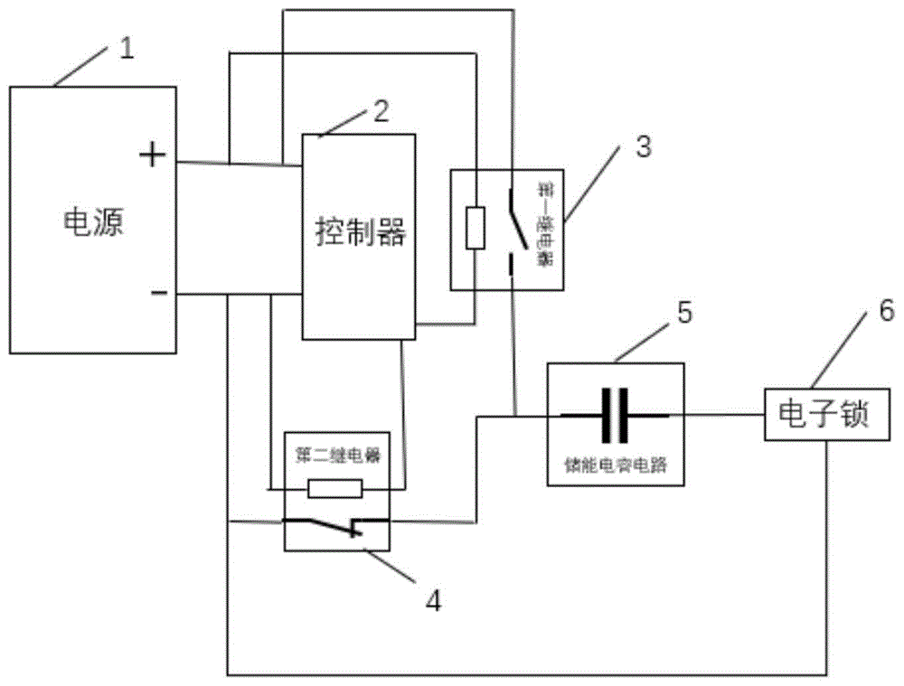 一种利用储能电容电路充放电的解锁装置及其充电桩的制作方法