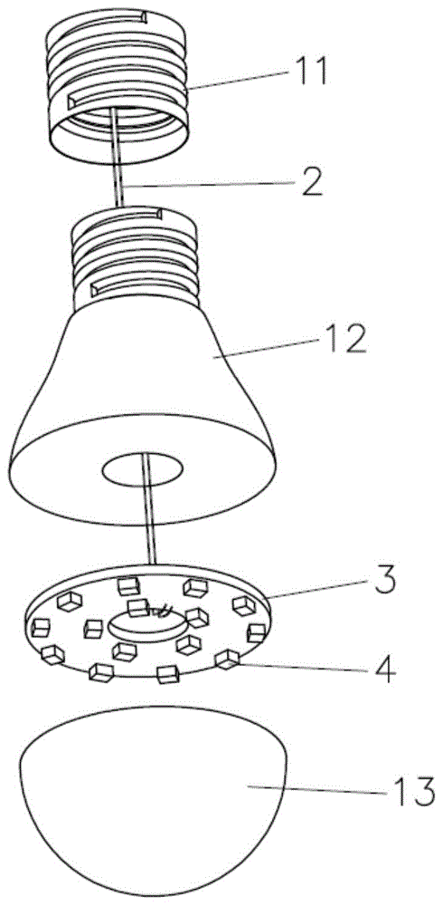 一种三段调光LED灯泡的制作方法