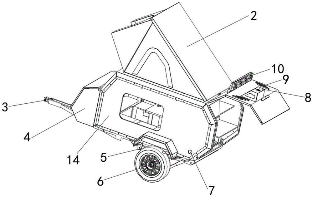 一种水滴式拖挂野营房车的制作方法