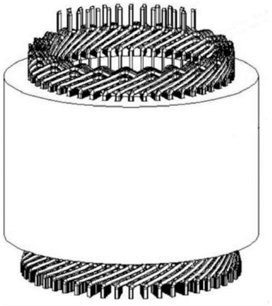 扁线连续波绕组,定子及电机的制作方法