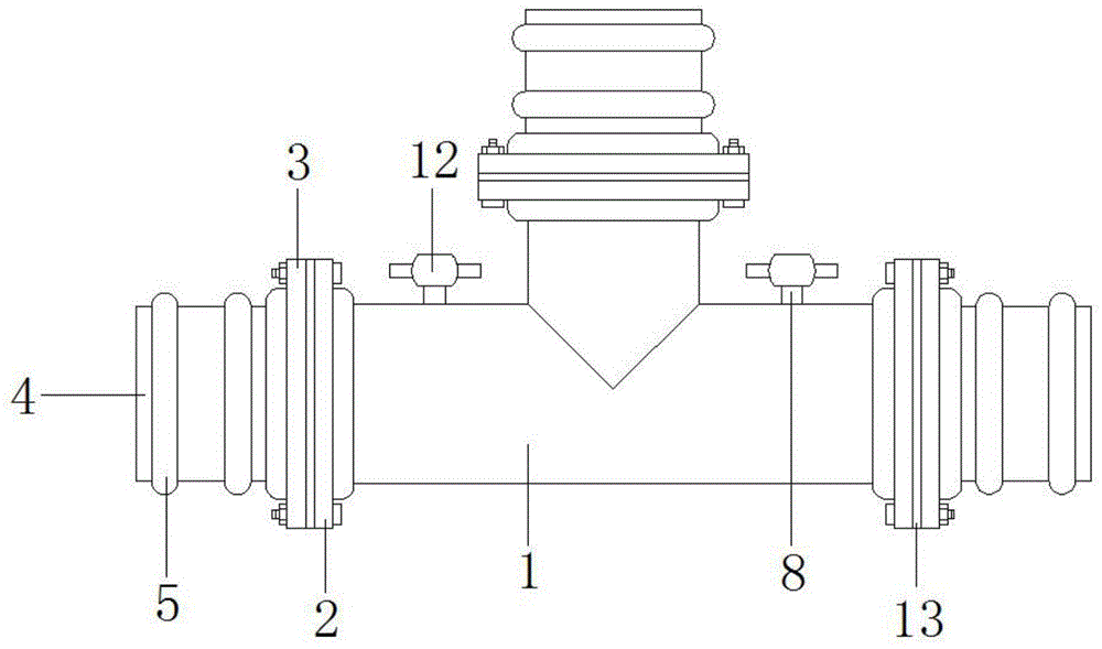 一种gr管道用三通型管道连接器的制作方法